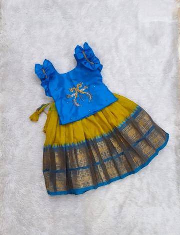 NEW LAUNCING KIDS LEHENGA CHOLI silk Clothing wholesale india